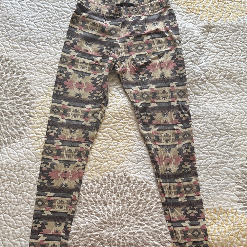 Bershka Size Small Multicolor Patterned Leggings loved with TLC.